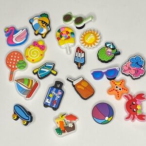 New and Vibrant Summer Shoe Charms Set for Crocs 20 pieces